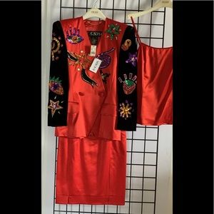 “HOST PICK” Vintage Escada Jacket, Blouse & Skirt